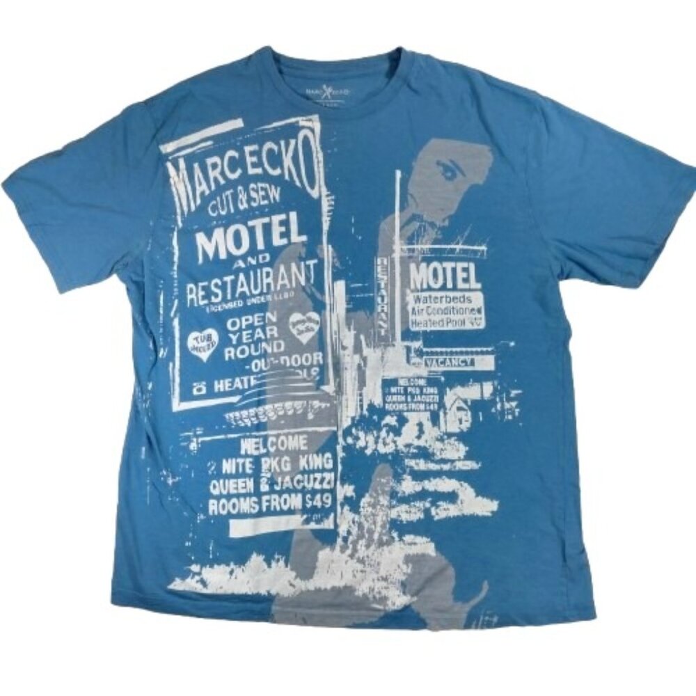 Marc Ecko Cut And Sew Y2K Graphic Tee T Shirt Grunge Streetwear Pinkman M/L